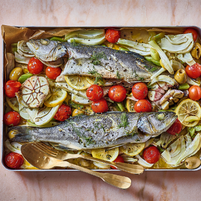 roasted-seabass-with-olives-cherry-tomatoes-fennel